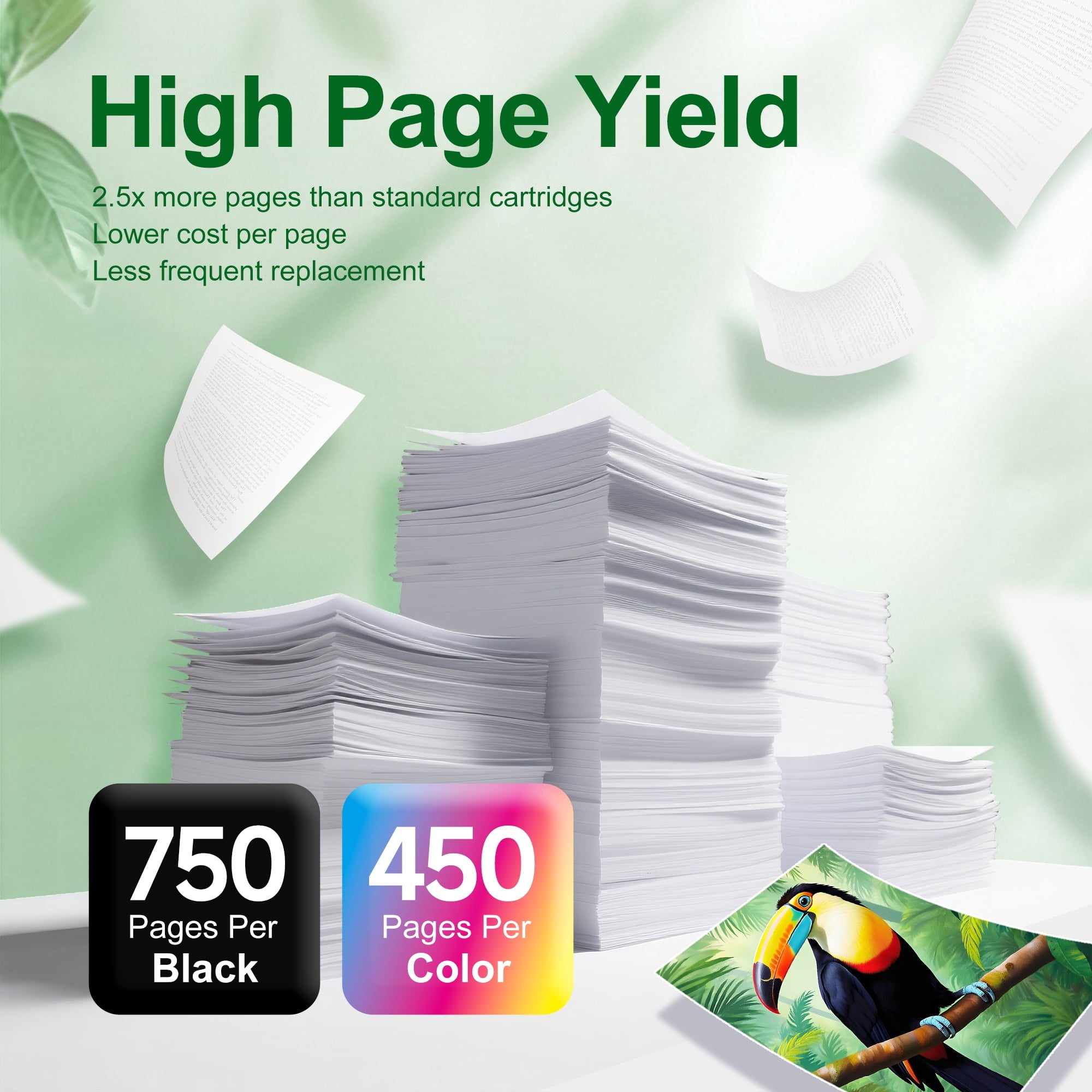 65 Ink Cartridges Compatible for HP 65 Ink Cartridge for hp ink 65 printer cartridges HP DeskJet 3772 3752 3755 Envy 5055 5010 5000 ( 2 Pack)