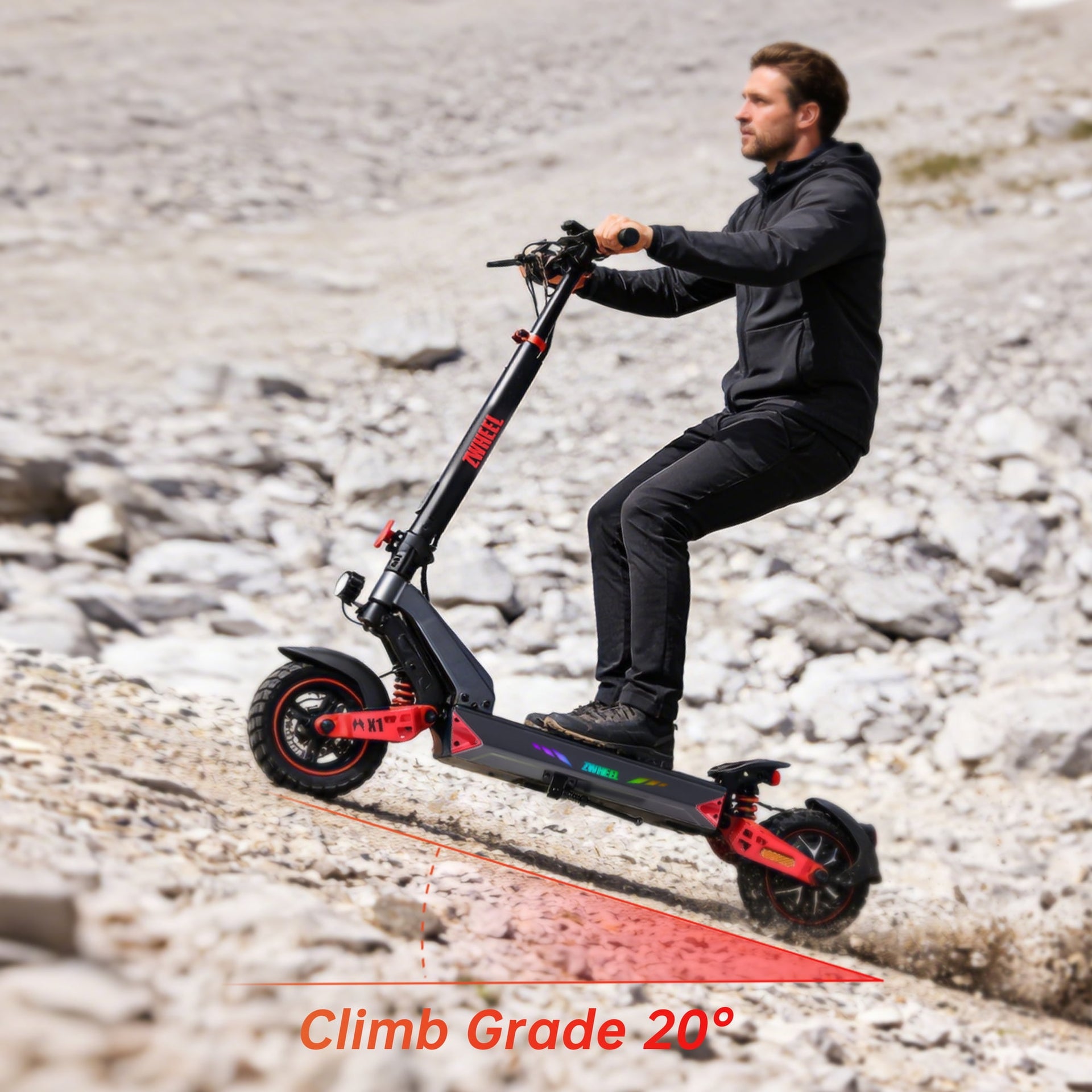 Electric Scooter - 1200W Powerful Motor, 32MPH Max Speed, 34 Miles Long Range, 10" Tubeless Tires, Smart APP Control, Dual Suspension Off-Road Commuting E Scooter for Adults