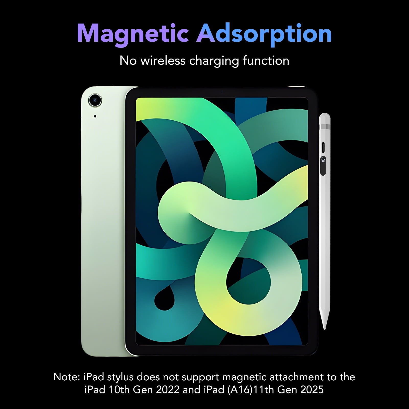 Stylus Pen for iPad 2018-2025, Faster Charge, LED Display, Tilt Sensitivity, Pixel Precision, Stylus Pen for iPad 11/10/9/8/7/6th Gen, Pro 12.9/11/13-inch M4, Air 3/4/5/M2/M3, Mini 5/6th, White